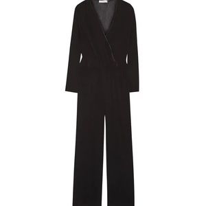 BARBARA CASASOLA Wrap-effect Plisse-georgette Jumpsuit